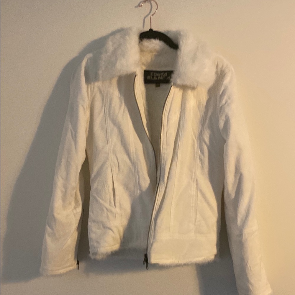 Vintage Costa Blanca White Teddy Jacket